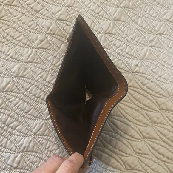 STAUD brown leather bifold wallet - Picture 11 of 15